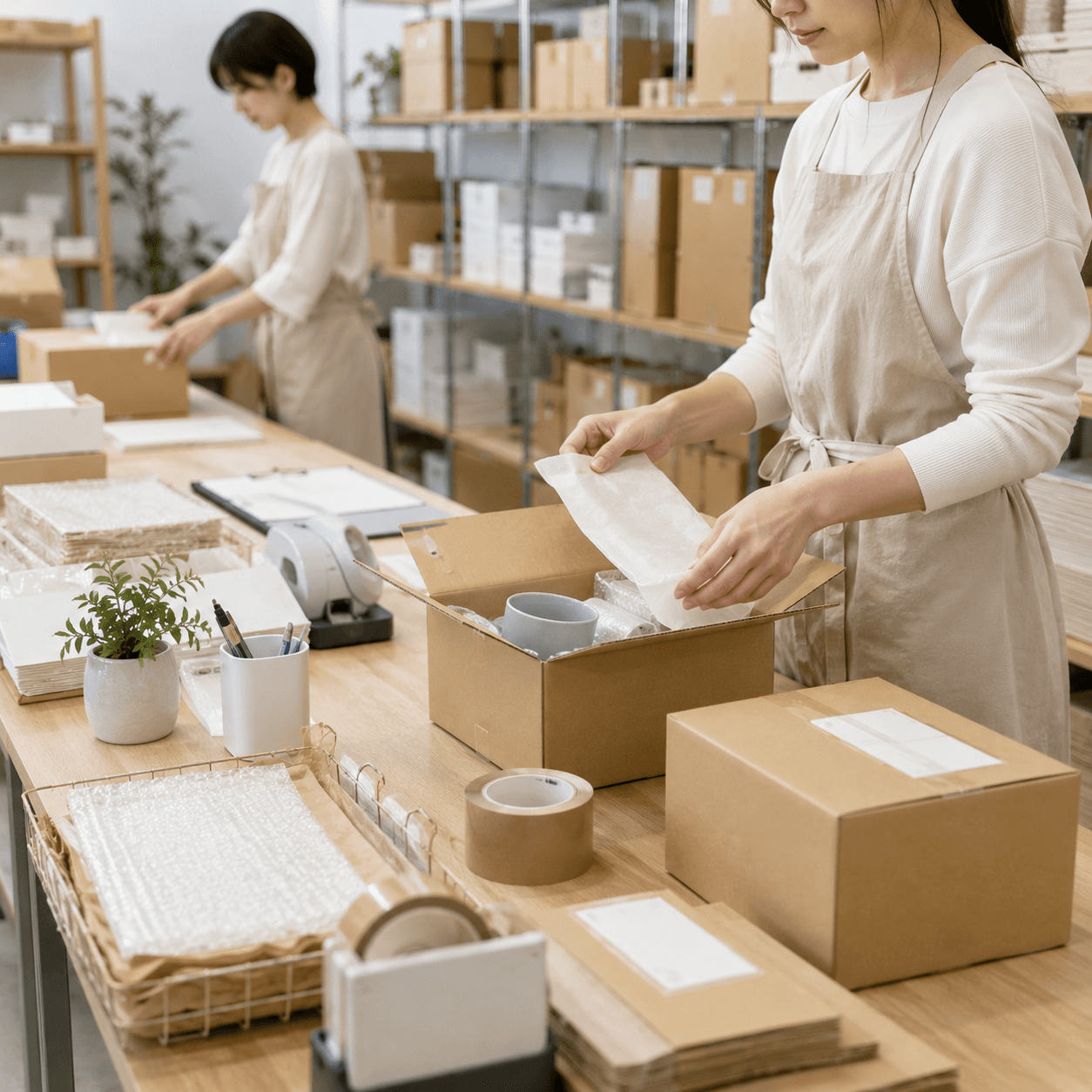 EC・通販商品の梱包・発送風景