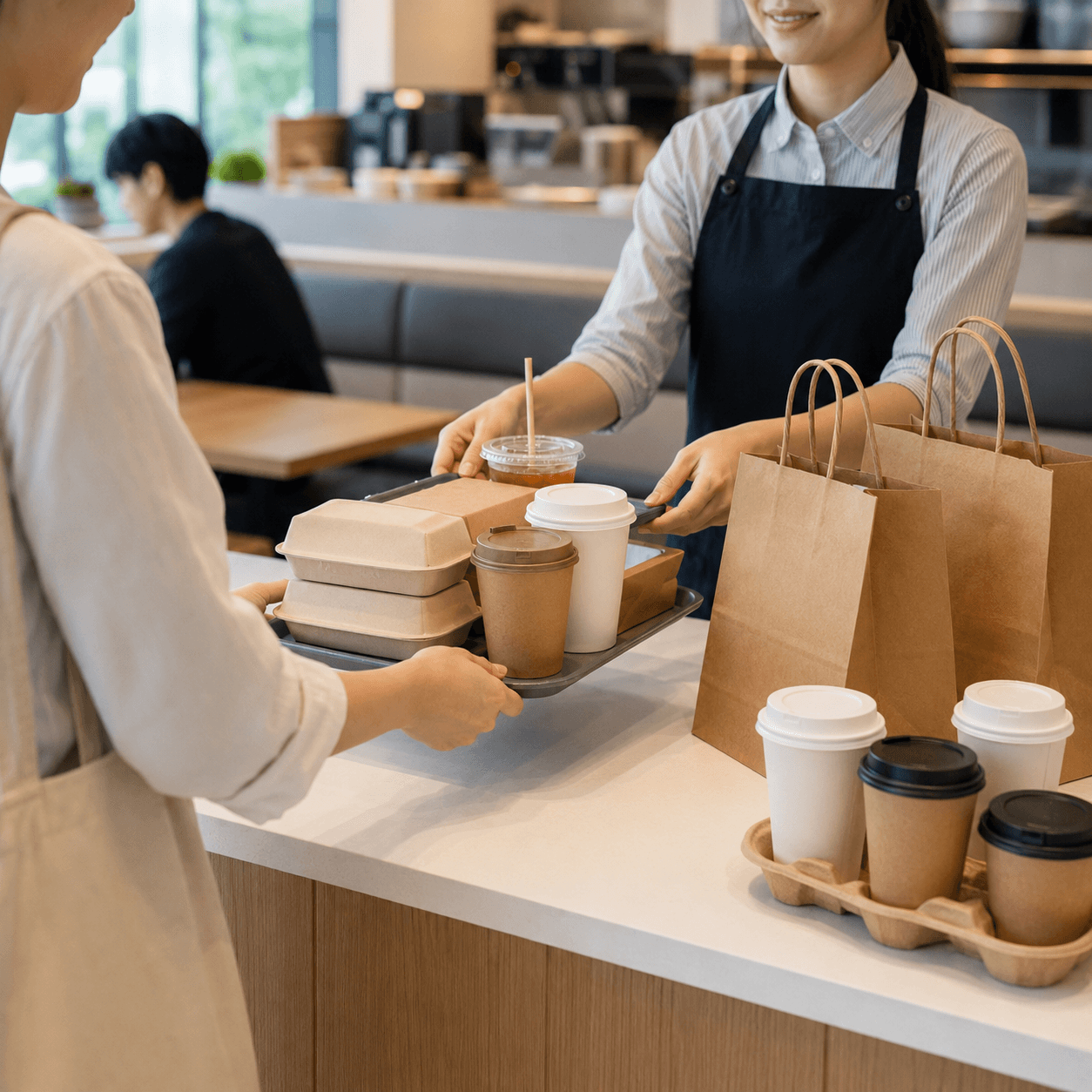 飲食チェーンで使用されるテイクアウト容器