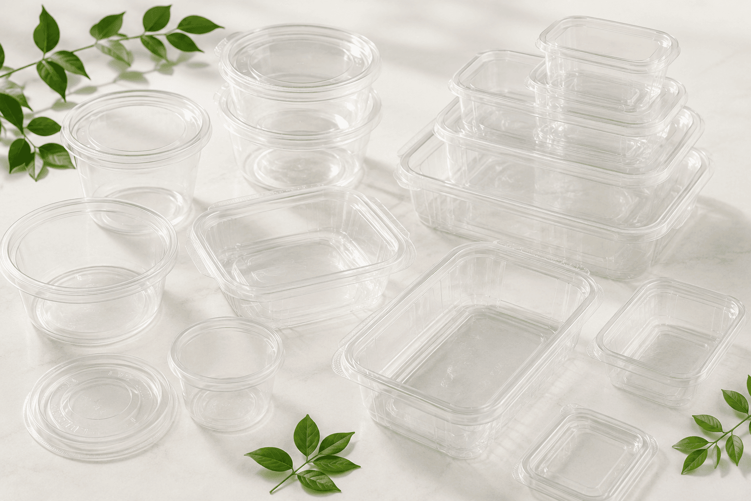 惣菜・サラダ・テイクアウト向けの透明プラスチック食品容器